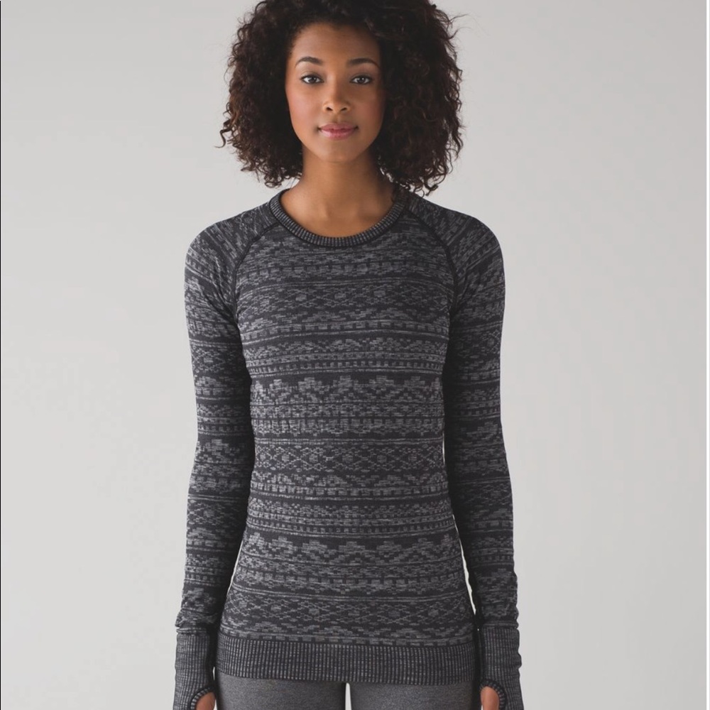 Lululemon Rest less Pullover in Heathered Black. 6